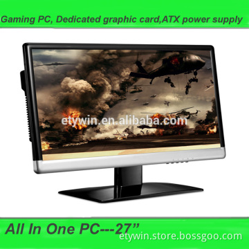 Desktop Application all in one pc , with 27" LED monitor for DIY computer hardware,gaming computer